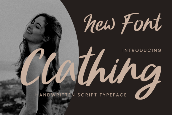 Clathing: A Brushed Script Font for Editorial Content Design