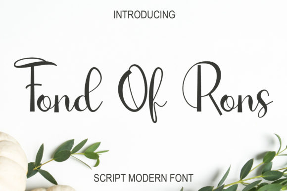 Fond of Rons Review: A Graceful Script Font for Campaigns