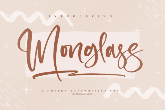 Monglass Font: A Handcrafted Script for Makers and Sellers