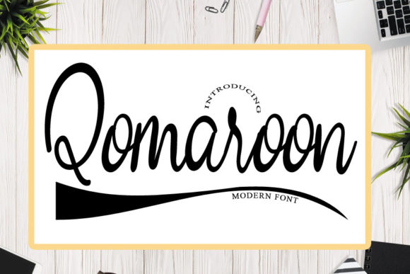 Qomaroon: A Relaxed Script Font for Editorial Elegance