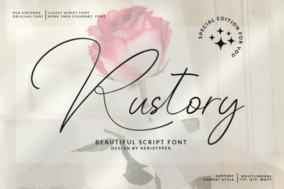 Rustory: A Delicate Script Font for Polished Digital Branding