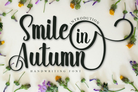 Smile in Autumn Font: A Handwritten Touch for Your Brand