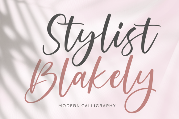 Stylist Blakely: A Modern Calligraphic Font for Web Designers