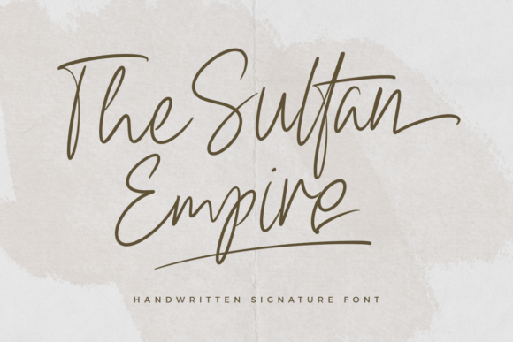The Sultan Empire Signature: A Handmade Seller’s Font for Elegant Labels and Packaging