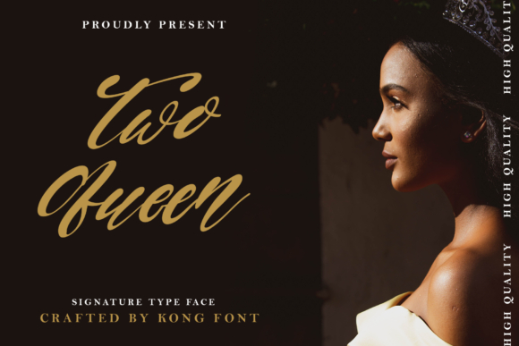 Two Queen: A Playful Script Font for Editorial Storytelling